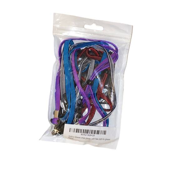 Eyeglasses strap stretchy 4 colors, purple, blue, black & red - Picture 1 of 1